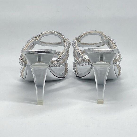Valentino Garavani Chain 1967 embellished heel sandals size 36.5 - Picture 9 of 16
